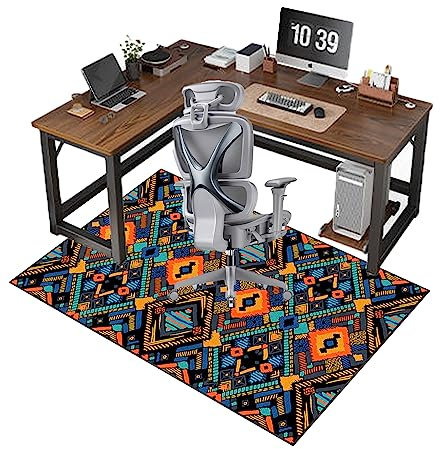 ZHXQ Desk Chair Mat For Hardwood Floor Gaming Chair Mat Office Chair Mat For Hardwood Floors Carpet Wooden Floors Durable Non-Slip Soft Floor Protector Office Chair Mat 80 x 100 CM