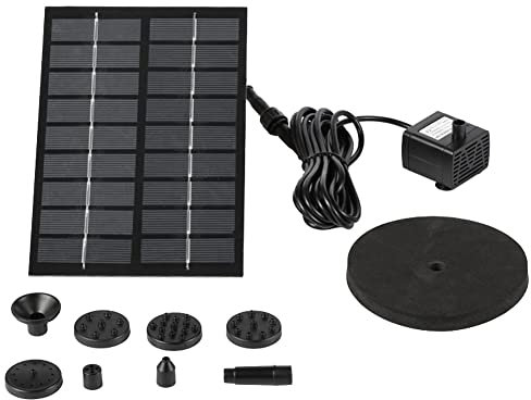 Lucaser Solar-Brunnenpumpe, Solarpanel-Brunnenpumpe, Pool, Teich, Garten, Wassersprinkler, SprüHgeräT für Vogelbad, Teich, Garten