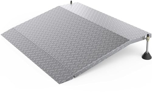 3.0 to 6.0 H Rise Adjustable Door Threshold Ramp for Elderly Wheelchairs