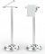 WZRUA Toilet Roll Holder Free Standing, Chrome Stainless Steel Toilet Roll Holder Stand, Double Post Pivoting Toilet Paper Holder Standing, Anti-slip Weighted Pedestal