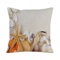 AELKSP Kissenbezug Kissenhülle Haus Dekorativ Für Jungen/Mädchen Wohnzimmer Schlafzimmer Sofa Stuhl Kissenbezüge,Gruppe von Muscheln und Seesternen auf dem Sand,45x45 cm