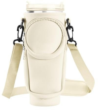 Tumbler Holder Bag | Tumbler Carrier Bag with Strap and Phone Pouch - Outdoor Recreation Drinking Bottle Storage Bag Adjustable for Strolling, Picnic, Hiking