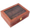 Echtholz 6/10/12 Slot Uhrenbox Holzuhren Box Vitrine Organizer Lagerung Display Armbanduhr Box Holzvitrine Organizer Holz Schmuck Lagerung Mit Top Glass Für die Aufbewahrung von Uhren (10 Schlitze)