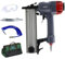 Pneumatic Brad Nailer Gun, Fires 18 Gauge 1/4-2 Brad Nails with Carry Bag, Nails: 320 x 3/4 Inch 320 x 1 Inch 320 x 2 Inch and Air Pump Tube, Ideal for Upholstery