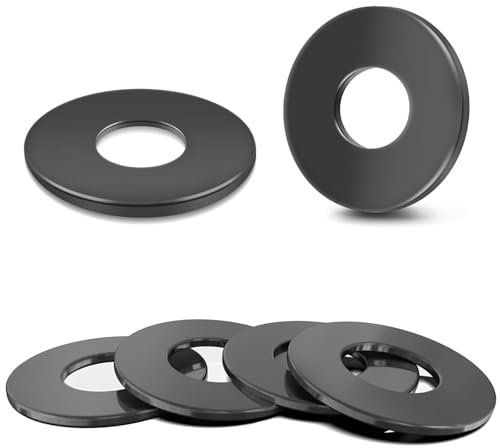 Wavanta M3 Washers Black, 50Pcs M3 x 7mm Flat Washer, 304 Stainless Steel Metal Washers for Screws and Bolts, Black Finish