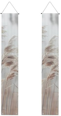 Verwelkte Schilfrohr, Veranda-Banner, Dekorationen, Polyester, Congrats Grad, hängende Banner für Haustür, Hofzeremonie oder Party, wiederverwendbar, waschbar, mit Stangen und Seilen, 2 Stück