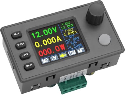 Eujgoov Régulateur de Tension CC, Convertisseur d'alimentation Réglable avec Grand écran LCD, Régulateur de Tension Variable pour Panneau Solaire RV, Puissance de Sortie 150 W