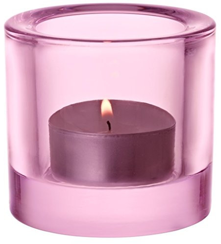 Iittala Kivi Votives Windlicht, Glas, Hellrosa, 7.2 x 7.2 x 6 cm, 1 Einheiten