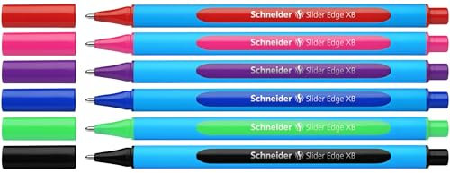 Schneider 152276 Slider Edge XB Kugelschreiber (Dreikant-Stifte mit Strichbreite XB) 6 Stück, sortiert
