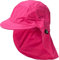 Sterntaler Schirmmütze Nacken - Mädchen Baby- und Kinder Mütze mit Nackenschutz und einsteckbaren Ohrenklappen - UV-Schutz 50+ Sommermütze zum Binden - Popeline (Bio) Kopfbedeckung - magenta, Größe 43