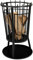 Gravidus Feuerkorb für Holzscheite & Grillkohle, pulverbeschichtetes Eisen, 40x61 cm mit Funkenschutz und Bodenplatte, Feuerstelle