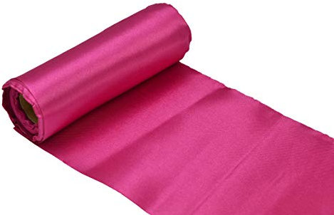 Creativery 9m Rolle Satinband 15cm Fuchsia Orchidee 183D // Tischläufer Tischband Satin Deko Band Stoff