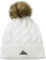 LONGCLASS Weiße Elegante Bommelmütze Damen Elegance Weisse Mütze Frauen Wintermütze weiß Wollmütze mit Bommel Weiss Damenmütze Strickmütze Pudelmütze Mädchen