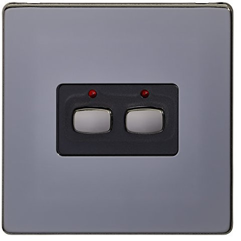 Energenie MiHome Smart Nickel 2-Gang Light Switch - Energenie