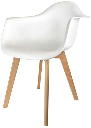 The Home Deco Factory Skandinavischer Kindersessel, H 54 cm weiß