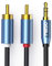 MillSO Cinch auf Klinke Kabel Stereo Audio Aux 3,5mm Klinke zu 2 Chinch RCA Y Kabel (Vergoldet Metall Stecker, Doppelte Schirmung) - 2M