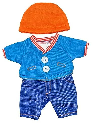 Miniland 31679 Puppenkleidung, blau, orange, 21cm