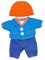 Miniland 31679 Puppenkleidung, blau, orange, 21cm