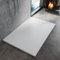 ELEGANT 1200x900mm White Slate Effect Lightweight Slate Shower Base Rectangular Grain Shower Enclosure Tray with Waste Trap