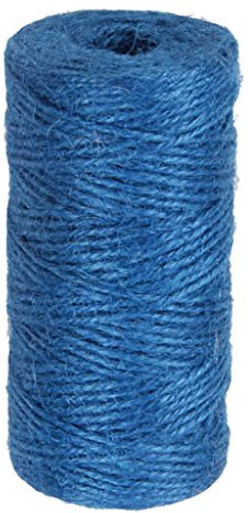 HomeDecTime Jute Kordel Garn Bastelschnur Dekokordel Juteschnur Jutekordel Paketschnur Deko 100M - Tiefes Blau
