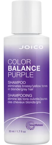 Joico Color Balance Purple Shampoo | For Cool Blonde, Gray Hair | Eliminate Brassy Yellow Tones | Boost Color Vibrancy & Shine | UV Protection | With Rosehip Oil & Green Tea Extract | 1.7 Fl Oz