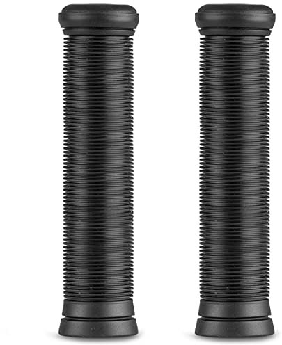 SOKE Scooter Griff | Grips Lenkergriffe | 1672, 5x16x5cm | Hand Griffe Fahrrad mit Lenkerenden | Zweiteilig, Gelb und Schwarz, Langlebig, für Kinder, Jugendliche, Erwachsene, Profis