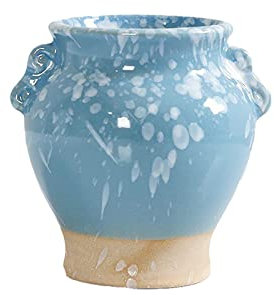 YUANstore Mini Sukkulenten kleiner Blumentopf Keramik einfach kreativ Fleisch Pflanze Trompete Blume Desktop Dekoration Niedlich Daumentopf Nordwind