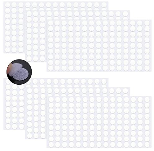 1080 Pezzi Tondini Adesivi Tondo, 540 Coppie 10 mm Adesivo Tondo Punti Autoadesivi, Gancio e Anello Nastro Puntini Auto Adesivo per Decorazioni da Parete Foto Oggetti Per Tutte le Superfici