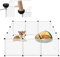 YUENFONG Freigehege Kaninchen Kleintiergehege Freilaufgehege Gittergehege Meerschweinchen Nagergehege Laufgitter aus Kunststoff, für Haustier, Kleintier, 145x75x48cm(12 Stück ohne Tür)
