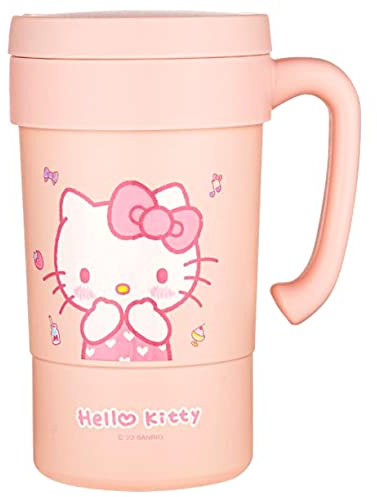 Everyday Delights Hello Kitty Stainless Steel Insulated Cup with Lid, Straw & Stir Stick, 580ml (Pink)