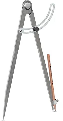 Kompass für Geometrie, 61 cm, Kompass für Holzbearbeitung, Präzisions-Holzbearbeitungskompass mit Flügelteiler und Stifthalter, großer Kompass für Geometrie, Zeichnen, Zeichnungskompass (61 cm)