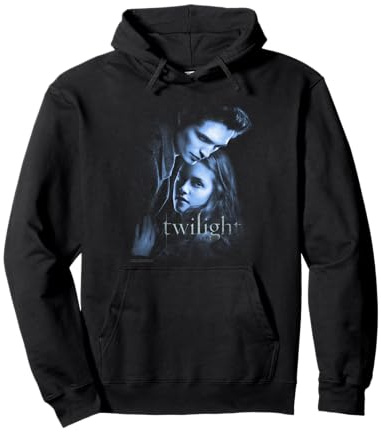 Twilight Main Poster Edward and Bella Blue Embrace Movie Pullover Hoodie