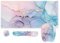 Anyshock Desk Mat, Mouse Pad Wrist Support and Keyboard Wrist Rest Set, 4 in 1 Ergonomic Keyboard Mat with Coaster, Gaming Desk Pad Extended for Office Women, Pink Blue Marble