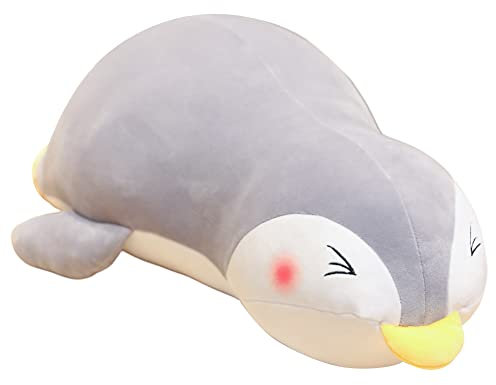 Pinguin Plüschtier,30cm Liegende Pinguin Kuscheltie Tier Kissen Niedliche Tier Puppe Flauschiges Stofftier,Pinguin Kissen Gefüllt Plüsch Plüschtier Umarmungskissen Plüschkissen Spielzeug Geschenk