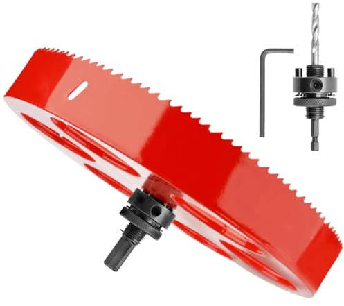 GUOQEE Scie-cloche en acier rapide HSS bi-métal pour bois, contreplaqué, PVC, cloison sèche et tôle - 215 mm