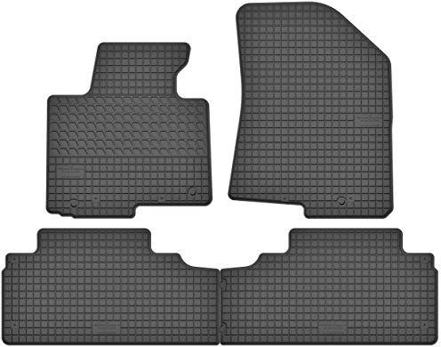 Maßgefertigte Auto Gummimatten, kompatibel mit KIA Carens III von 2013 bis 2020-4 teilige Gummifußmatten Set, Geruchlos & Abriebfest, Hochwertige Fußmatte Auto Accessoires