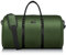 UNIQUEBELLA Bolsa Portatrajes Funda de Viaje para Traje Bolso Porta Trajes Ropa Vestidos Carry-On Garment Bag con Compartimentos para Zapatos y Correa Ajustable para Hombro Hombres Mujeres Verde