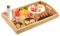 QINERSAW Plateau de Service Rectangulaire en Bambou Plateau Repas en Bambou Plateau en Bois Aperitif Plateau de Lit Petit Déjeuner Grand Plateau de Service en Bois pour Thé Café Boisson