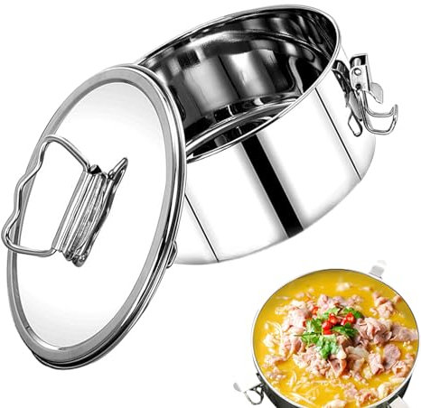 Vaporera grande para cocinar, vaporizador para cocinar. Sartenes de cocina al vapor, forma de brida con tapa, vaporera de acero inoxidable, herramienta para hornear tartas, sartén antiadherente,