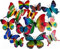 SDMAX 12 X Butterflies For Garden Or Indoors Fridge Magnet Or Sticky Tab Mixed Sizes, Three-Dimensional Design, Wide Application, Decorative Set, (Multicolour)