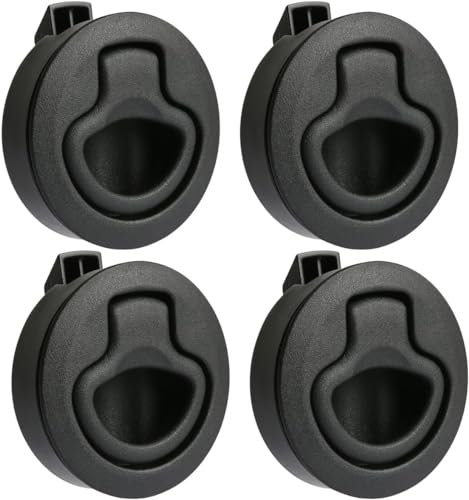 Etomvoop Lot de 4 verrous de meuble - Serrure à poignée d'entrée - Pour casier, armoire, élévateur - Serrure de trappe pour camping-car, caravane, camping, marine, bateau