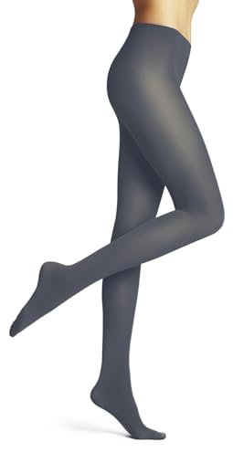 FALKE Damen Strumpfhose Pure Matt 50 DEN W Ti halb-blickdicht einfarbig 1 Stück, Grau Steel Grey 3250, S