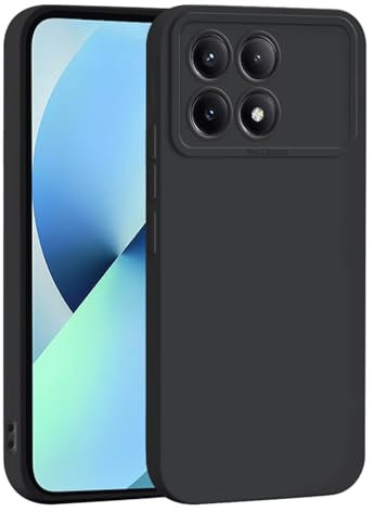 PanXCase Funda para Xiaomi Poco X6 Pro 5G - Carcasa Silicona Delgada Suave Ligera, Protección Antichoque Antideslizante Antiarañazos Case Cover (Negro)