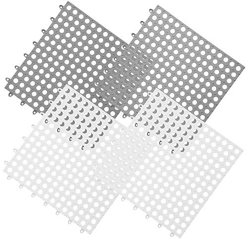 ORFOFE 4 Stück Kaninchen Bodenmatten Aus Kunststoff Lochmatten Zuschneidbar Und Wiederverwendbar Käfigeinlage Mit Hoher Luftdurchlässigkeit Zubehör Für Kleintiere Und Kaninchenkäfige