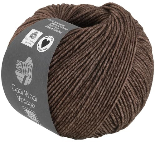 LANA GROSSA Cool Wool Vintage | Merinoklassiker mit Ton-in-Ton Farbeffekt | Handstrickgarn aus 100% Schurwolle (Merino extrafein) | 50g Wolle zum Stricken & Häkeln | 160m Garn FB 7384