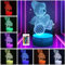 Birshe 3D LED Nachtlicht, Nachtlicht für Kinder Illusion, Lampe 16 Farben, Spielzeug Licht USB Smart Touch Fernbedienung Tischlampe für Weihnachten Geschenk Kinderzimmer Dekoration