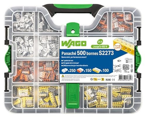 Wago Mallette 500 Bornes S2273 (250x2E + 150x3E + 100x5E)