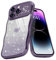 Teageo Cute Heart Pattern Curly Phone Case for iPhone 14 Pro Max, Wave Frame Glitter Case for Girls Women Aesthetic Bling Cover Shockproof Soft TPU Bumper for iPhone 14 Pro Max, Purple