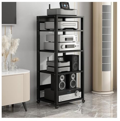 mobile stereo hi fi rack hifi Mobiletto portaoggetti stereo audio a 5/6/7 ripiani for soggiorno, ufficio, home theater, mobile porta video, torre porta DVD, supporto for giradischi, amplificatore for