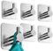 4smile Handtuchhaken ohne Bohren, 6er Set - Handtuchhalter ohne Bohren Edelstahl, Klebehaken wasserfest rostfrei, belastbare Handtuchhaken - Haken selbstklebend als Badezimmer Handtuchhalter